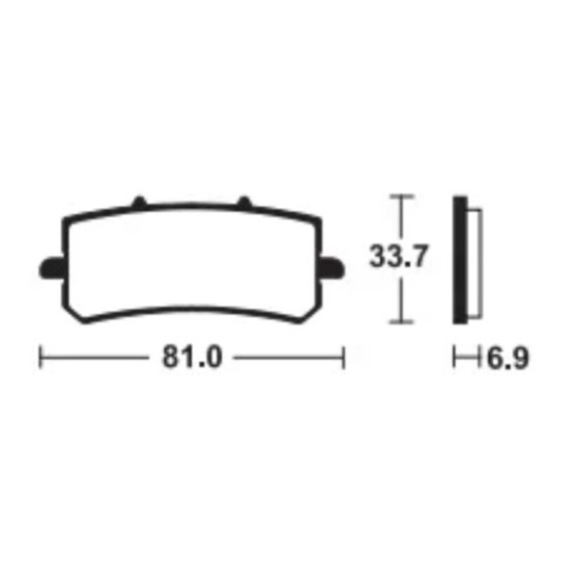 Plaquettes de frein TECNIUM métal fritté - MTR462