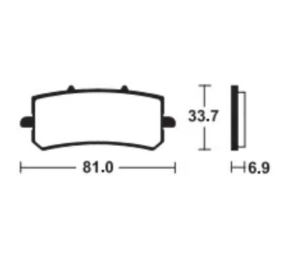 Plaquettes de frein TECNIUM métal fritté - MTR462