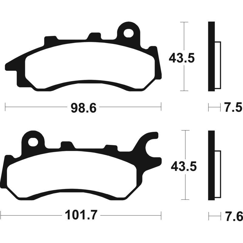 Plaquettes de frein TECNIUM - MA458