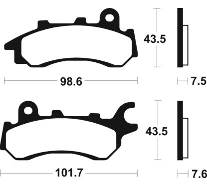 Plaquettes de frein TECNIUM - MA458