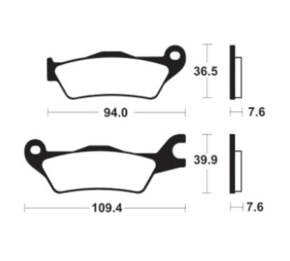 Plaquettes de frein TECNIUM - MA451
