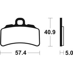 Plaquettes de frein TECNIUM métal fritté - MOR463