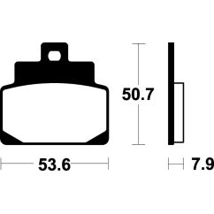 Plaquettes de frein TECNIUM Scooter organique - ME248