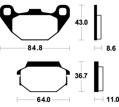 Plaquettes de frein TECNIUM Scooter organique - ME249