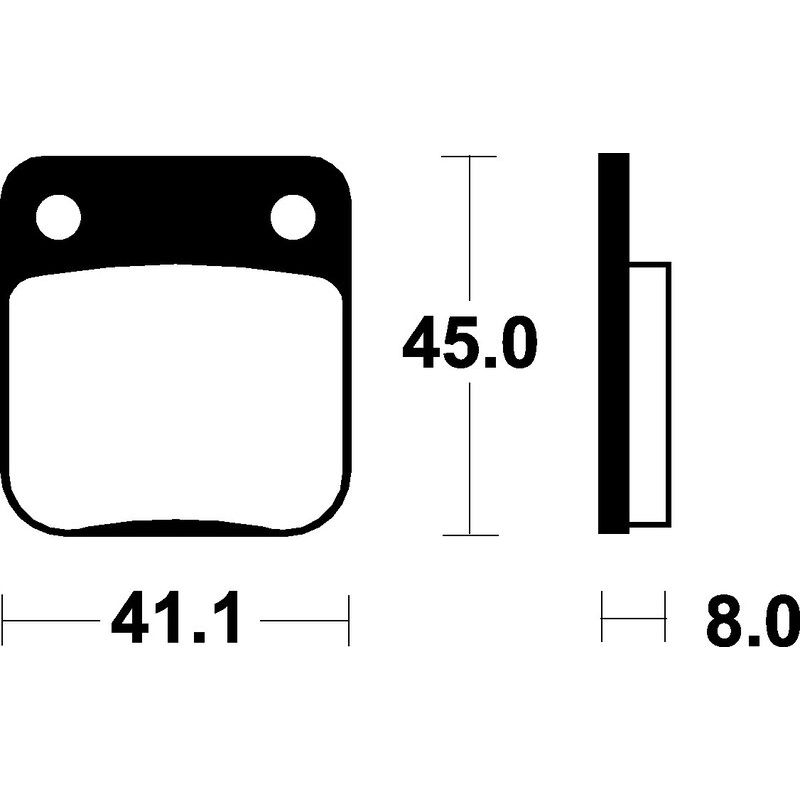 Plaquettes de frein TECNIUM Scooter organique - ME36