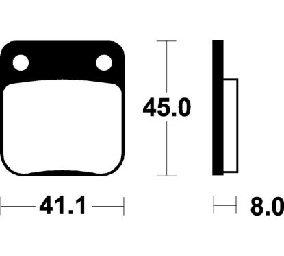 Plaquettes de frein TECNIUM Scooter organique - ME36