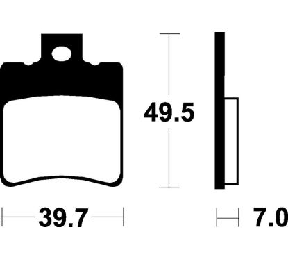 Plaquettes de frein TECNIUM Scooter organique - ME225
