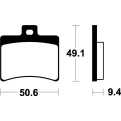Plaquettes de frein TECNIUM Scooter organique - ME247