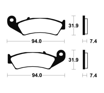 Plaquettes de frein TECNIUM MX/Quad métal fritté - MO103