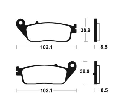 Plaquettes de frein TECNIUM Scooter organique - ME383