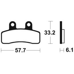 Plaquettes de frein TECNIUM Scooter organique - ME382