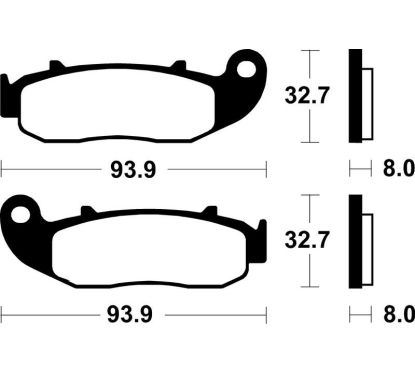 Plaquettes de frein TECNIUM Scooter organique - ME426