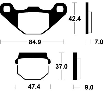 Plaquettes de frein TECNIUM Scooter organique - ME44