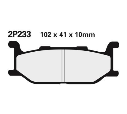 Plaquettes de frein NISSIN route semi-métallique - 2P-233NS