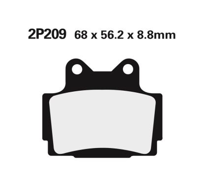 Plaquettes de frein NISSIN route semi-métallique - 2P-209NS