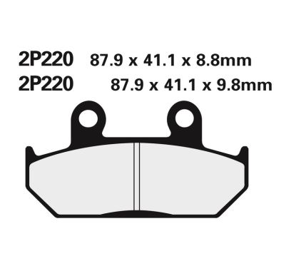 Plaquettes de frein NISSIN route semi-métallique - 2P-220NS