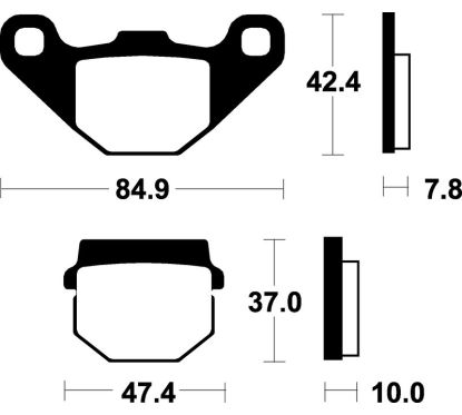 Plaquettes de frein TECNIUM Scooter organique - ME48