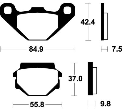 Plaquettes de frein TECNIUM Scooter organique - ME46