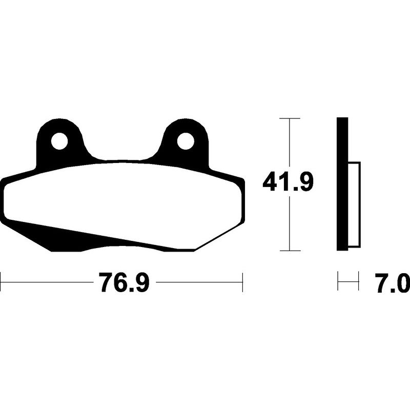 Plaquettes de frein TECNIUM Scooter organique - ME51
