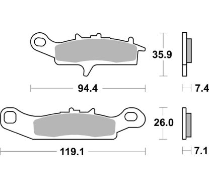 Plaquettes de frein BREMBO Off-Road métal fritté - 07KA24SX