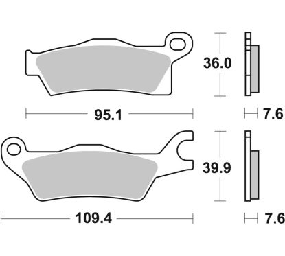 Plaquettes de frein BREMBO Off-Road métal fritté - 07GR27SX