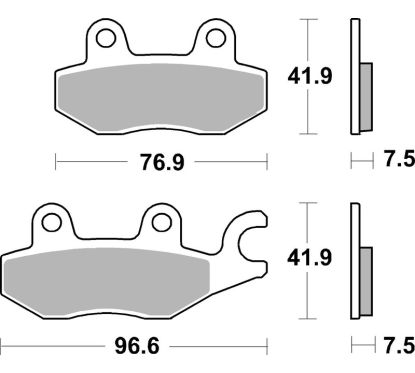 Plaquettes de frein BREMBO route métal fritté - 07KA31SA