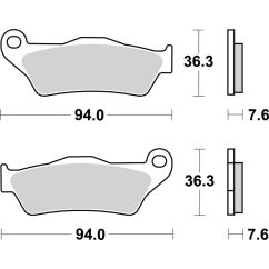 Plaquettes de frein BREMBO route métal fritté - 07BB04SP
