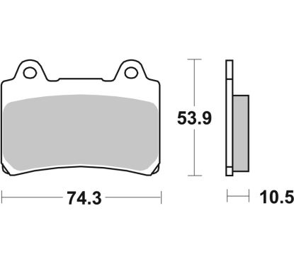 Plaquettes de frein BREMBO route métal fritté - 07YA17SA