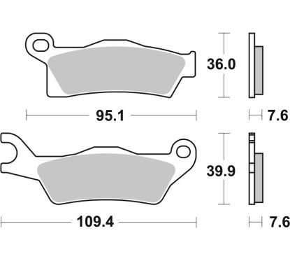 Plaquettes de frein BREMBO Off-Road métal fritté - 07GR26SD