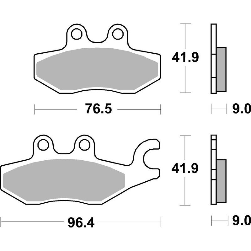 Plaquettes de frein BREMBO Scooter métal fritté - 07060XS
