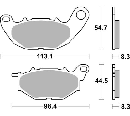 Plaquettes de frein BREMBO route métal fritté - 07YA52SA