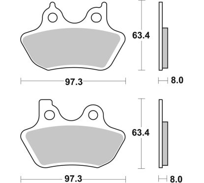 Plaquettes de frein BREMBO route métal fritté - 07HD16SA