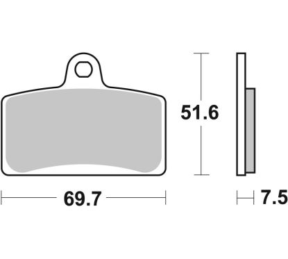 Plaquettes de frein BREMBO route métal fritté - 07GR72SA