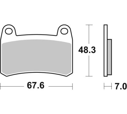 Plaquettes de frein BREMBO route métal fritté - 07GR83SA