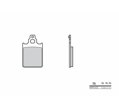 Plaquettes de frein BREMBO Scooter carbone céramique - 07013