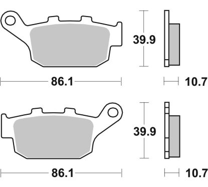 Plaquettes de frein BREMBO route carbone céramique - 07HO2711