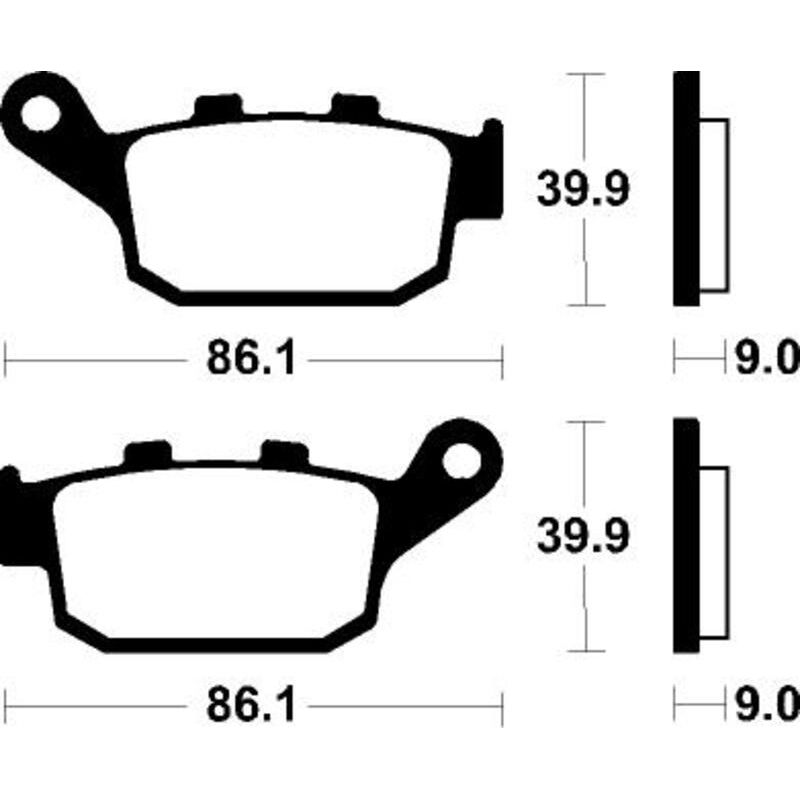 Plaquettes de frein TECNIUM route organique - MA381