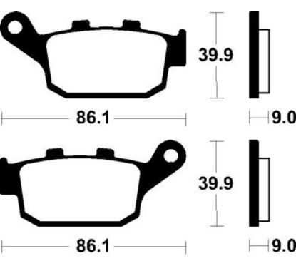 Plaquettes de frein TECNIUM route organique - MA381