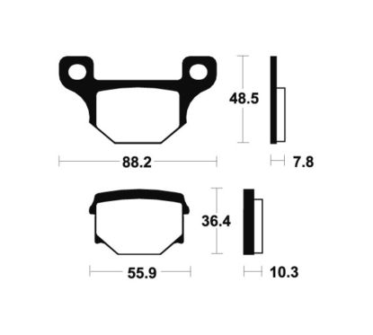 Plaquettes de frein TECNIUM route organique - MA85
