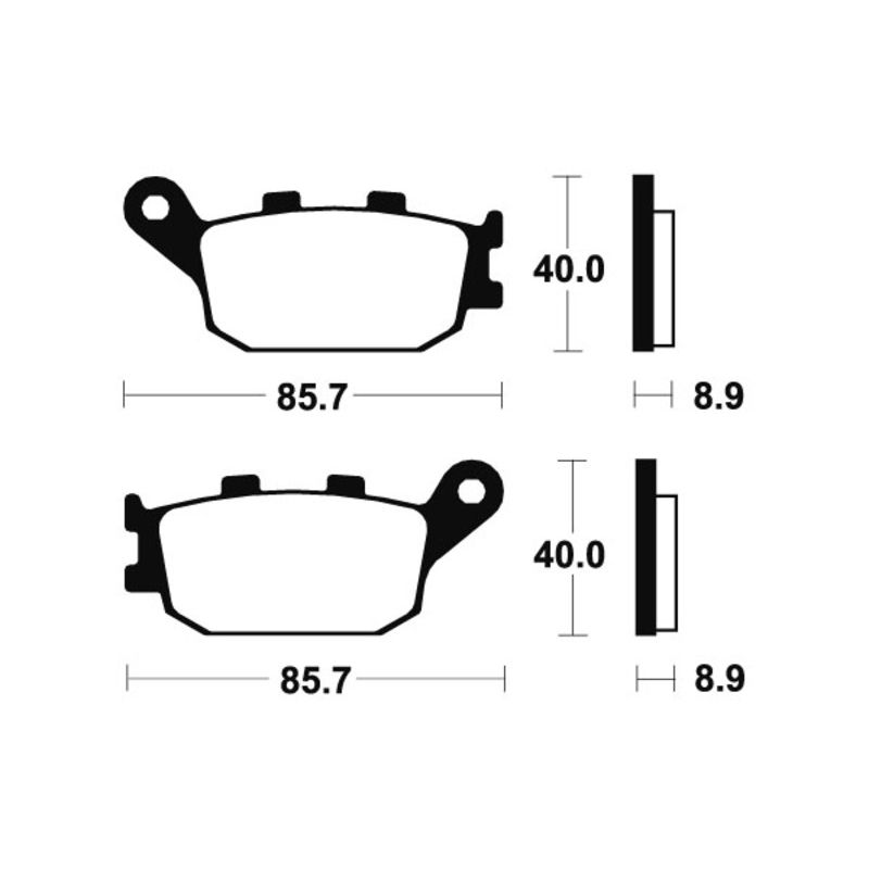 Plaquettes de frein TECNIUM Performance métal fritté - MR157