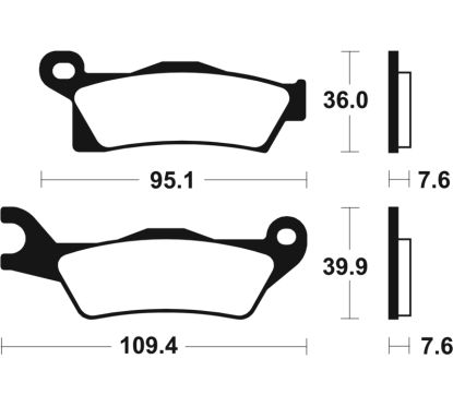 Plaquettes de frein TECNIUM Racing MX/Quad métal fritté - MOR410