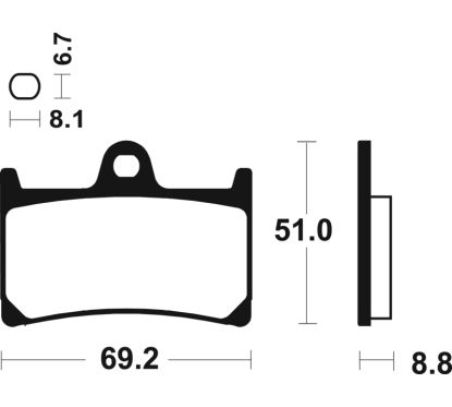 Plaquettes de frein TECNIUM Scooter organique - ME134