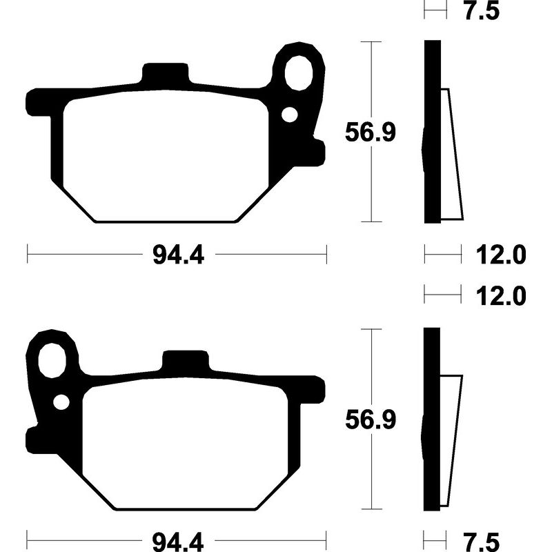 Plaquettes de frein TECNIUM route organique - MA45