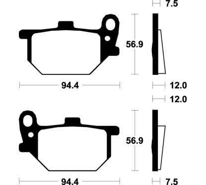 Plaquettes de frein TECNIUM route organique - MA45
