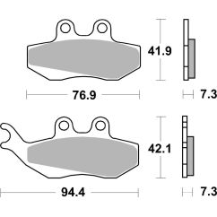 Plaquettes de frein BREMBO Scooter métal fritté - 07012XS