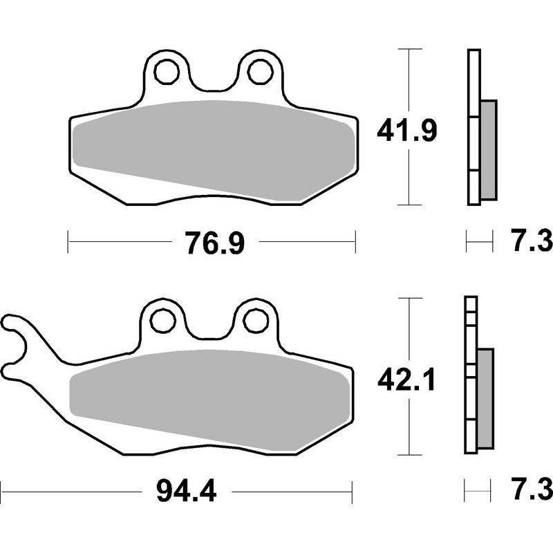 Plaquettes de frein BREMBO Scooter métal fritté - 07012XS