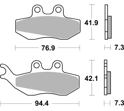 Plaquettes de frein BREMBO Scooter métal fritté - 07012XS
