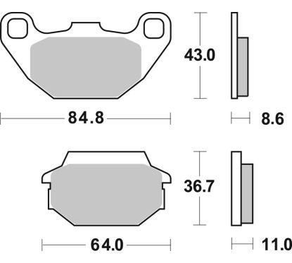 Plaquettes de frein BREMBO Scooter métal fritté - 07022XS