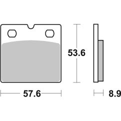 Plaquettes de frein BREMBO route carbone céramique - 07BB2107