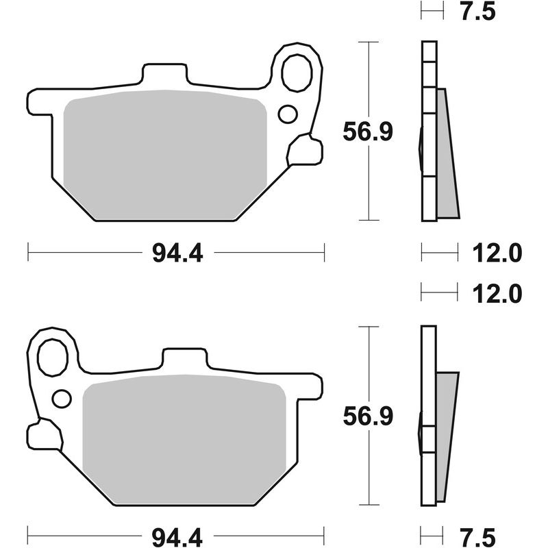 Plaquettes de frein BREMBO route carbone céramique - 07YA0713